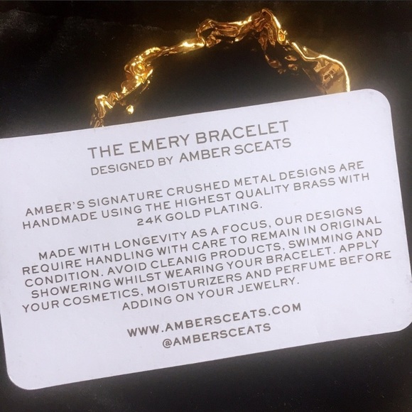 AMBER SCEATS 24K ADJUSTABLE CUFF BRACELET - Picture 7 of 7